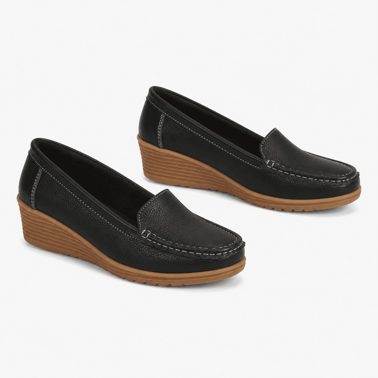 Wedge ladies loafers
